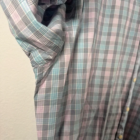 Peter Millar Plaid Long Sleeve Button-Down Shirt Size XL - Picture 4 of 7